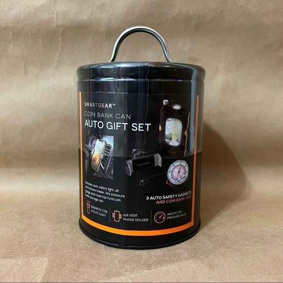 Smart Gear | NWT Coin Bank Can Auto Gift Set Road Trip Travel Fund Storage Jar - Picture 5 of 8